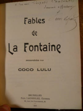 Fables de La Fontaine interprétées par Coco Lulu. Édition originale, 1898.. COCO LULU Victor LEFEVRE