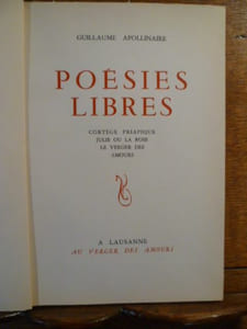POÉSIES LIBRES. Cortège Priapique, Julie ou la Rose, Le Verger des Amours.Préface de Jean Texier.