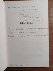 Remblées. Valise de mots. Précédé d'"Anagrammaire" par Alain Boer.