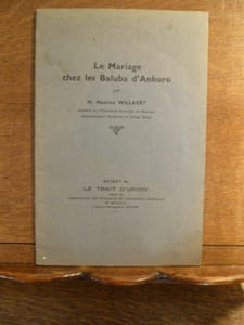 Le mariage chez les Baluba d'Ankoro. 