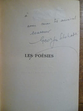 Les Poésies. . SCHEHADE Georges.