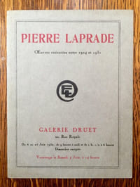 Pierre Laprade. Oeuvres exécutées entre 1904 et 1931.