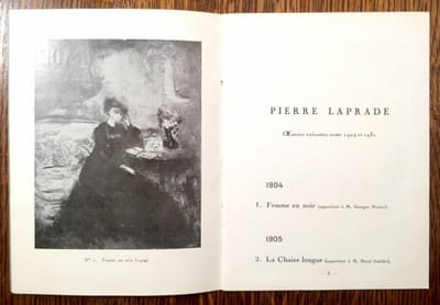 Pierre Laprade. Oeuvres exécutées entre 1904 et 1931.