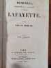 Mémoires, correspondance et manuscrits du général Lafayette publiés par sa famille. [Les 5 premiers volumes sur 6]. . LA FAYETTE Gilbert du Motier, ...