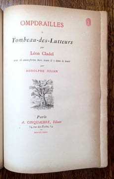 Ompdrailles le Tombeau-des-Lutteurs. Avec 16 eaux-fortes hors texte & 7 dans le texte par Rodolphe Julian.. CLADEL Léon.