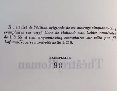 Théâtre / Roman. 