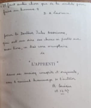 L'Apprenti / fiction. Version intégrale, hors commerce de 1946. . GUERIN Raymond.