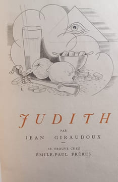 Judith. Tragédie en trois actes illustrée par Laboureur. . GIRAUDOUX Jean. 