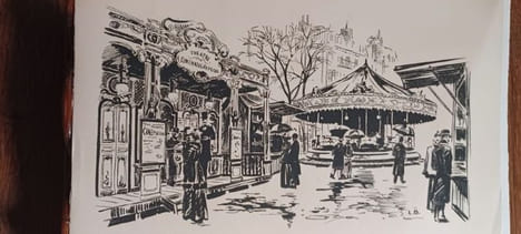 Le Silence est d'or. Comédie cinématographique. Illustrations de Léon Barsacq.. CLAIR René
