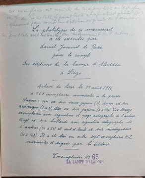 Mort de la Jalousie. . LACRETELLE Jacques de. 
