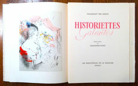 Historiettes galantes. Pointes-sèches de Amandine Doré.. DES REAUX Tallemant.