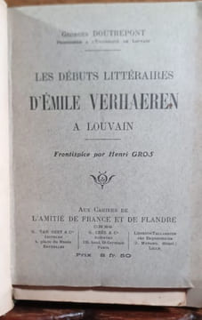 Réunion de 5 ouvrages sur Emile Verhaeren. . VERHAEREN Émile.