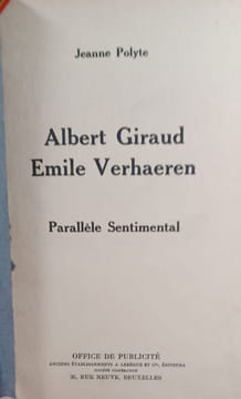 Réunion de 5 ouvrages sur Emile Verhaeren. . VERHAEREN Émile. 