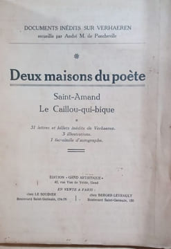 Réunion de 5 ouvrages sur Emile Verhaeren. . VERHAEREN Émile. 