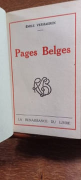 Pages belges. . VERHAEREN Émile.  