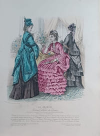 Lot de gravures de mode XIX siècle. journal illustré des dames. Journal illustré de la Famille. La Sylphide.