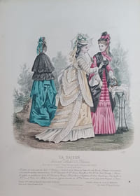 Lot de gravures de mode XIX siècle. journal illustré des dames. Journal illustré de la Famille. La Sylphide.