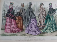 Lot de gravures de mode XIX siècle. journal illustré des dames. Journal illustré de la Famille. La Sylphide.