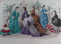 Lot de gravures de mode XIX siècle. journal illustré des dames. Journal illustré de la Famille. La Sylphide.