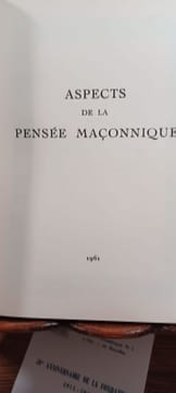Aspects de la pensée maçonnique.. LAMBELIN. BARTIER.