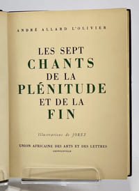Les Sept chants de la plénitude et de la fin. [Illustrations de Jorez]. 