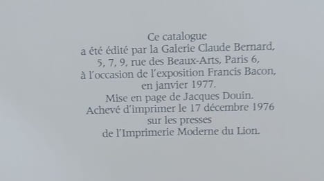 Francis Bacon. Oeuvres diverses. . BACON Francis. LEIRIS Michel. Jean de GONET.