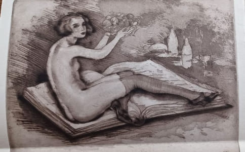 Menu pour le dîner des Cent bibliophiles du 15 décembre 1923.