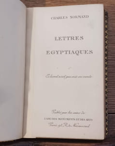 Lettres égyptiaques.
