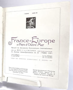 France-Europe et Pays d'Outre-Mer. Recueil de documents économiques internationaux. 1929. 