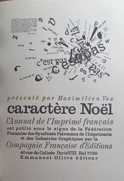 Caractère Noël 1964. . MATHIEU Georges, VOX, Maximilien.
