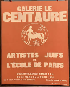 Galerie le Centaure. Artistes juifs de lEcole de Paris. 1931. 
