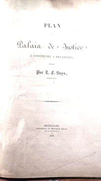 Plan du Palais de Justice à construire à Bruxelles dressé par T.L. Suys, architecte du Roi. 