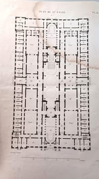 Plan du Palais de Justice à construire à Bruxelles dressé par T.L. Suys, architecte du Roi. 