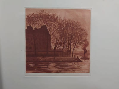 Ce qui reste du vieux Paris. L'Isle Saint-Louis. Une douzaine de croquis avec une préface illustrée, le tout dessiné et gravé par André Lambert.