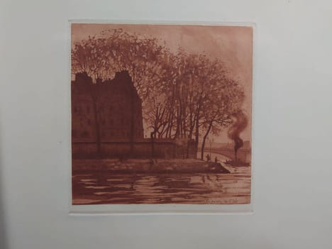 Ce qui reste du vieux Paris. L'Isle Saint-Louis. Une douzaine de croquis avec une préface illustrée, le tout dessiné et gravé par André Lambert. . ...