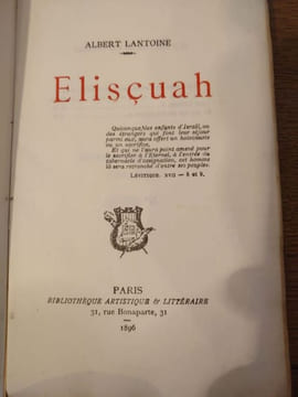 Elisçuah. . LANTOINE Albert.