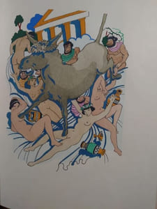 L'Âne. Conte grec mis en français par Paul-Louis Courier. Préface de Marcel Aymé. Aquarelles originales de René de Pauw. 