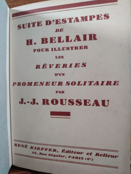 Les rêveries d'un promeneur solitaire; Dessins de Bernard Naudin. . ROUSSEAU J.-J.