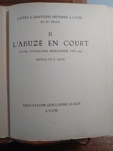 L'Abuzé en court. Le doctrinal du temps présent. 
