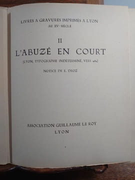 L'Abuzé en court. Le doctrinal du temps présent. . undefined