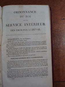Ordonnance du roi sur les service intérieur des troupes à cheval (1833).Suivi de journal militaire officiel. N° supplémentaire. Année 1833. Ordonnance du roi sur le service intérieur des troupes d'infanterie. 