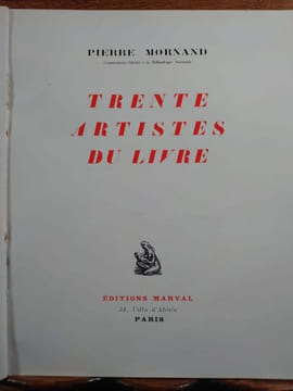 Trente artistes du livre. . MORNAND Pierre.