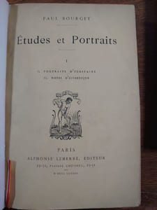 Études et portraits. I. Portraits d'écrivains. II Notes d'esthétiques. III. Études anglaises. IV. Fantaisies.