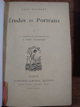 Études et portraits. I. Portraits d'écrivains. II Notes d'esthétiques. III. Études anglaises. IV. Fantaisies. . BOURGET Paul, RICHEPIN Jean. 