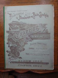 Fabrique de Moulures en Bois Souple. The Charrier Wood Carving & Co. Album 1899. 