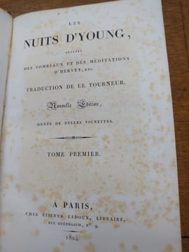 Les nuits d'Young, suivies Des tombeaux et des méditations d'Hervey, etc. . YOUNG Edouard, LE TOURNEUR.
