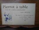 Pierrot à table. Suite de 12 menus lithographiés par A. Willette. . WILLETTE A. 
