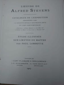 L'oeuvre de Alfred Stevens. Étude illustrée sur l'oeuvre du maître.