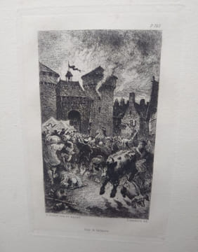 Six eaux-fortes pour illustrer Le Chevalier Destouches de J. Barbey-D'Aurevilly, dessinées et gravées par Félix Buhot. . BUHOT Félix.