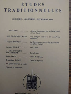 ÉTUDES TRADITIONNELLES. Année 1992 complète. 4 volumes.  Numéros 515, 516, 517, 518. . undefined